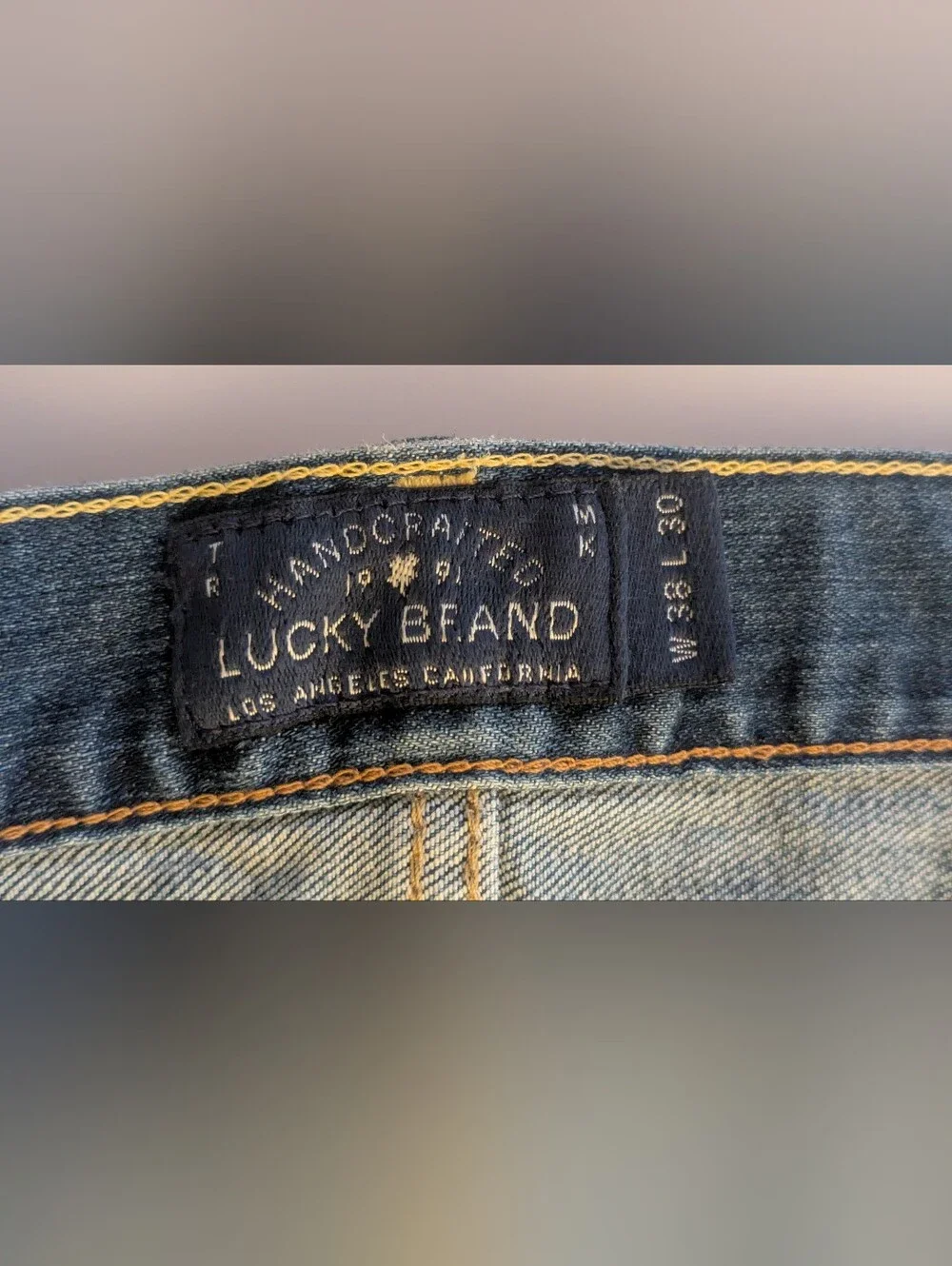 Lucky Brand Light Wash 363 Vintage Straight Candiani Fabric Jeans Size W 38 L 30